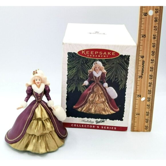 Barbie Ornament 1996 Christmas Tree Hallmark Keepsake Holiday Vintage Decor - Picture 15 of 15